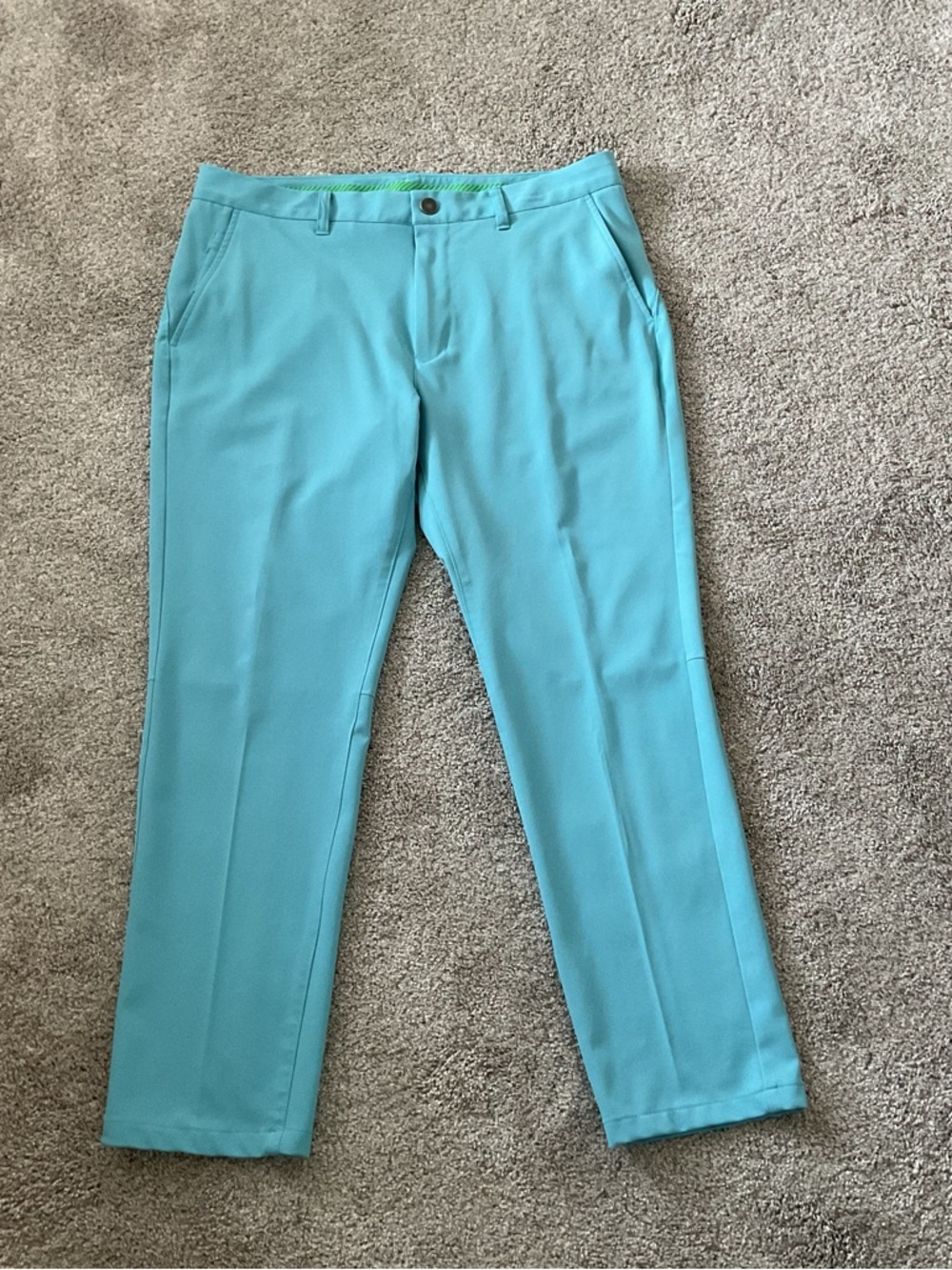 Bonobos Golf Highland Tour Chino Slim Fit Pants in Sky Blue, size 35 x 30